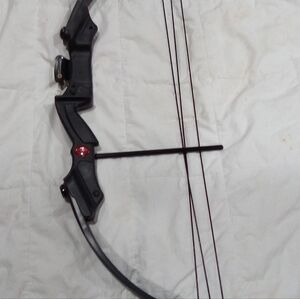 Elkhorn Black Compound Bow with Red Accent